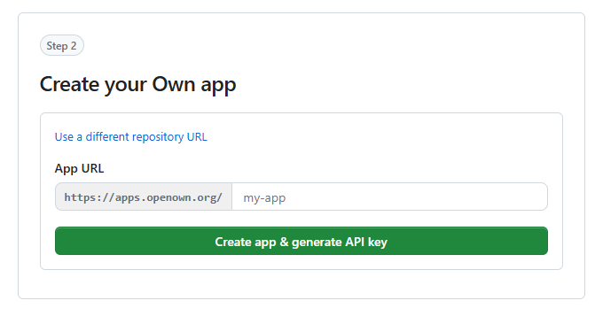 Crate own app