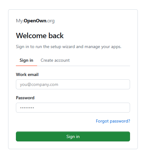 My OpenOwn account crate
